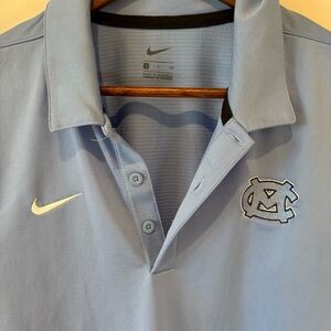 Nike UNC Tar Heels Women’s Polo Shirt Small Dri-FIT Carolina Blue Cropped
